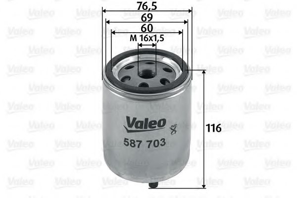 VALEO 587703 Fuel filter